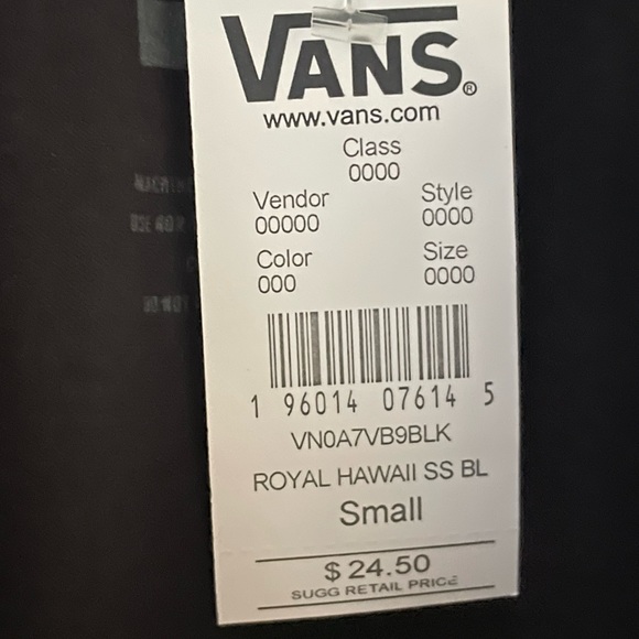 VANS MENS ROYAL HAWAII SHORT SLEEVE TEE - black - Picture 11 of 11